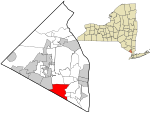 Rockland County New York incorporated and unincorporated areas Pearl River highlighted